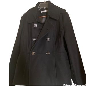 Kenneth Cole New York Wool Blend Double Breasted Pea Coat